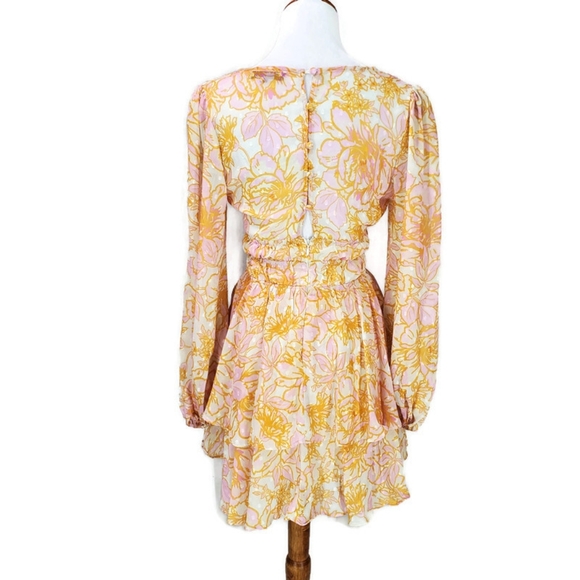 Sundae Muse Evelina Floral Ruffle Romantic Fairy Corset Feminine Blouson Sleeve - Picture 7 of 16